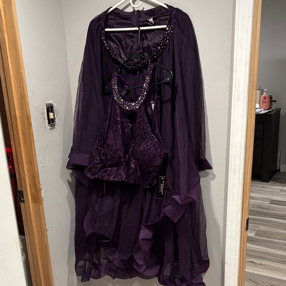VENUS Purple Skirt Set
